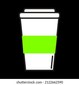 disposable cup vector icon sign symbol. isolated graphic illustration