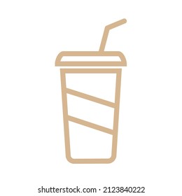 disposable cup vector icon sign symbol. isolated graphic illustration