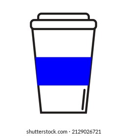 disposable cup vector icon sign symbol. isolated graphic illustration