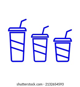 símbolo de signo de icono del vector de taza desechable. ilustración gráfica aislada