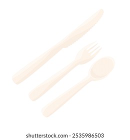 disposable cutlery - spoon, fork and knife