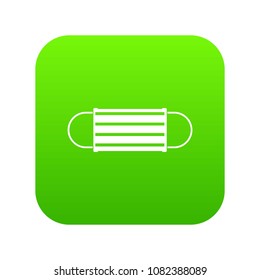Disposable face mask icon digital green for any design isolated on white vector illustration