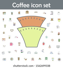 Disposable filter bags for coffee colored icon. Coffee icons universal set for web and mobile
