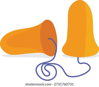 Descartável Espuma Earplugs desenho vetorial.