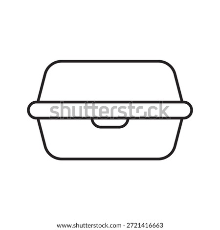 Disposable Food Container Icon. Takeout Lunch Box.
