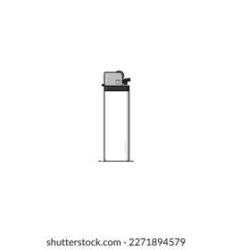 Disposable gas lighter isolated vector graphics