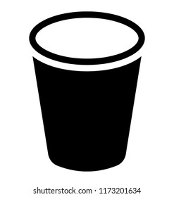 
Disposable glass containing coffee, coffee container 
