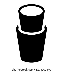 
Disposable glass containing coffee, coffee container 
