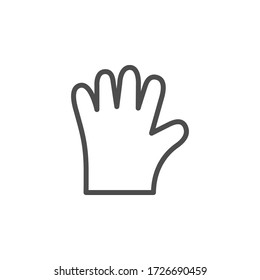 Disposable glove line outline icon