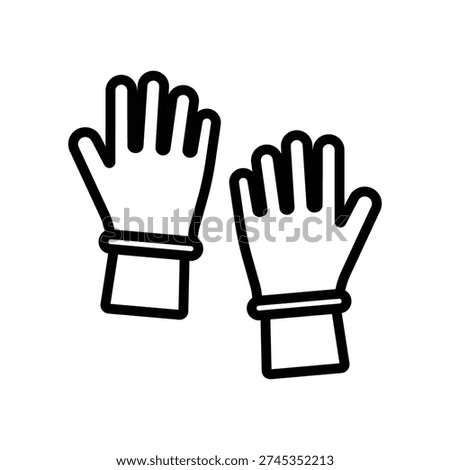 Disposable Gloves Icon, Line Vector graphics