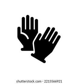 Disposable Gloves Icon (Simple Vector Illustration)