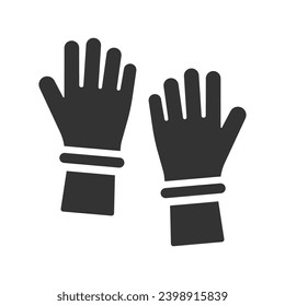 Disposable Gloves Icon, Vector Graphics