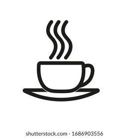 Icono de taza de café caliente desechable vectorial
