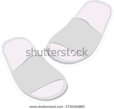 disposable hotel slippers, Spa Slippers vector.