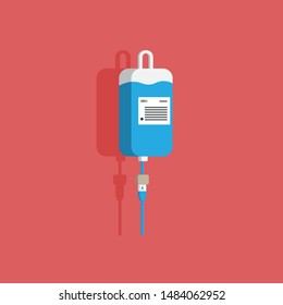 Disposable Infuse Bag Aid Vector Illustration