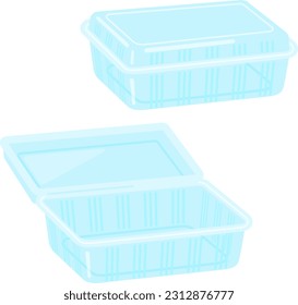 Disposable lastic containers for food