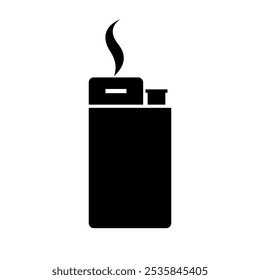 Disposable lighter silhouette icon. Vector.