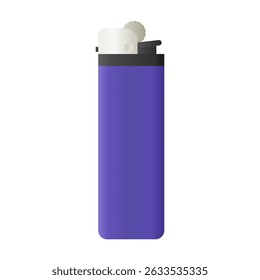 Disposable Lighter Vector on White Background. Smoking Equipment Lighter Element. Simple Lighter Icon.