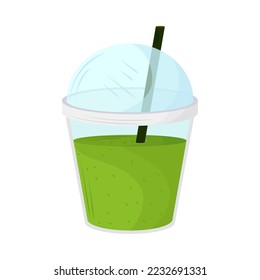 icono de taza de té matcha desechable aislado