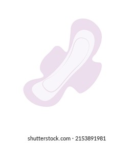 Disposable menstrual pad. Feminine hygiene item.