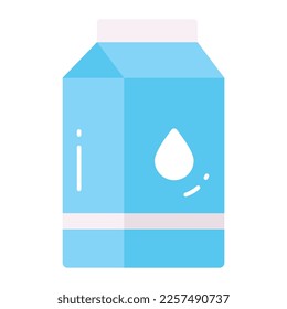 Disposable milk packet, vector design of milk package