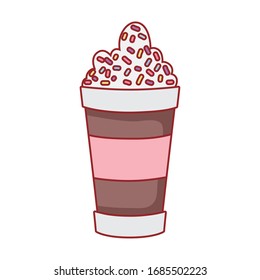 Einwegpapier-Kaffeebecher-Schaumstoff einzeln auf Symboldesign-Vektorillustration