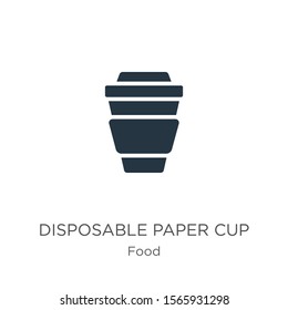 Disposable paper cup icon vector. Trendy flat disposable paper cup icon from food collection isolated on white background. Vector illustration can be used for web and mobile graphic design, logo, 