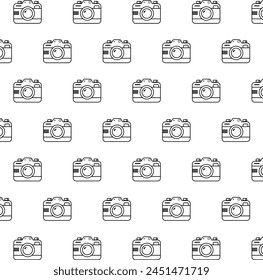 Disposable Photo Camera Illustrations Pattern for Creative Designs. Vintage Photo Camera Clipart Collection for Digital Art Projects. No Recording Camera Clipart.