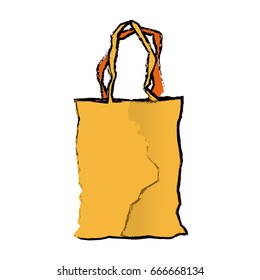 disposable plastic bag package with handles empty design