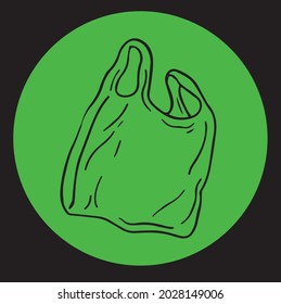 Disposable Plastic Bag silhouette icon design. Vector EPS10  