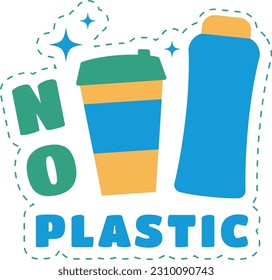 frasco de plástico desechable con la tapa aislado icono de diseño vectorial