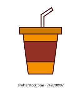 disposable plastic cup soda with straw birthday drink
