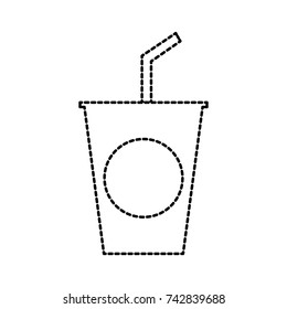 disposable plastic cup soda with straw birthday drink