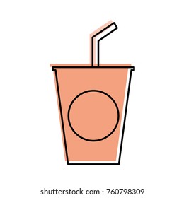 disposable plastic cup soda with straw birthday drink