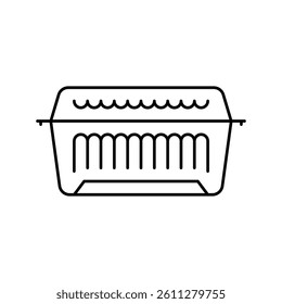 disposable plastic line icon vector. disposable plastic sign. isolated contour symbol black illustration