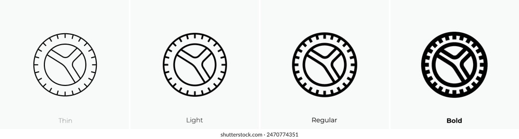 disposable plate icon. Thin, Light Regular And Bold style design isolated on white background