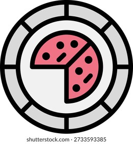 Disposable plate Vector Icon Design Illustration