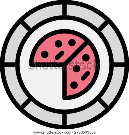 Disposable plate Vector Icon Design Illustration