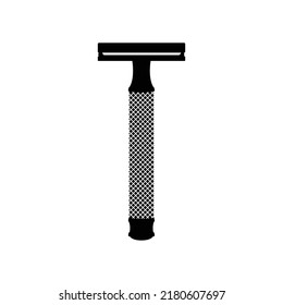 Disposable Razor Black and White Icon Design Element on Isolated White Background