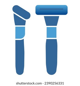 Disposable razor flat icon. Shaving razor front and side view color icons in trendy flat style. Shaver gradient style design, designed for web and app. Eps 10