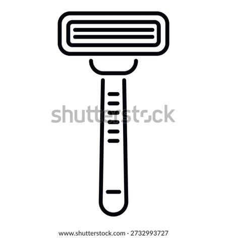 Disposable razor representing hygiene, shaving, and hair removal for personal care