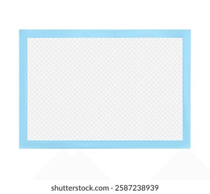 Disposable rectangular changing mat mockup. Vector illustration isolated on white background. Template for your product. EPS10.