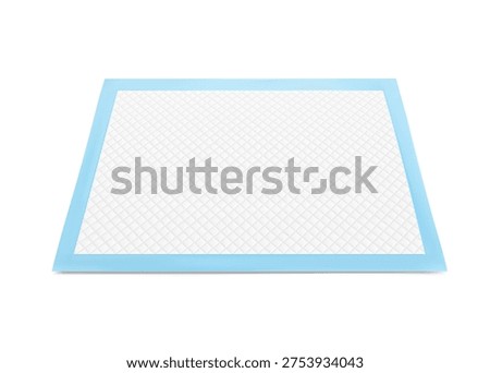 Disposable rectangular changing mat mockup. Vector illustration isolated on white background. Template for your product. EPS10.