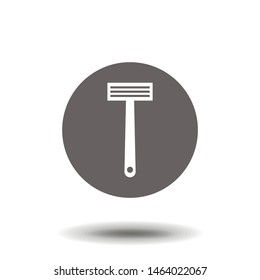 Disposable shaving razor icon. Simple vector illustration for graphic and web design. EPS 10
