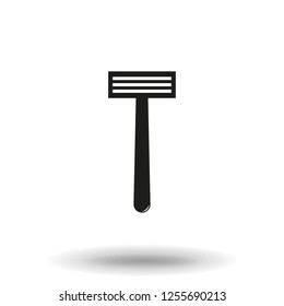 disposable shaving razor icon- vector illustration