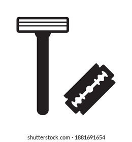disposable shaving razor icon- vector illustration on white background
