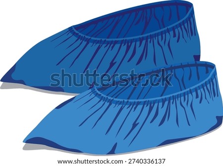 disposable shoe cover vector drawing.