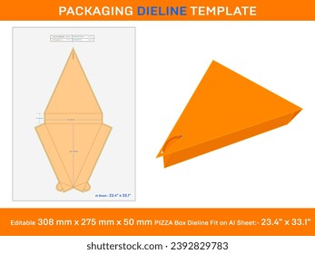 Caja de pizza de una lona desechable, 308 mm x 275 mm x 50 mm, 