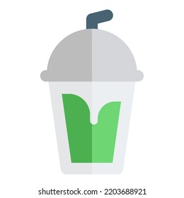 Disposable sipper glass with straw