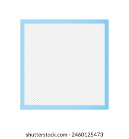 Disposable square changing mat mockup. Vector illustration isolated on white background. Template for your product. EPS10.